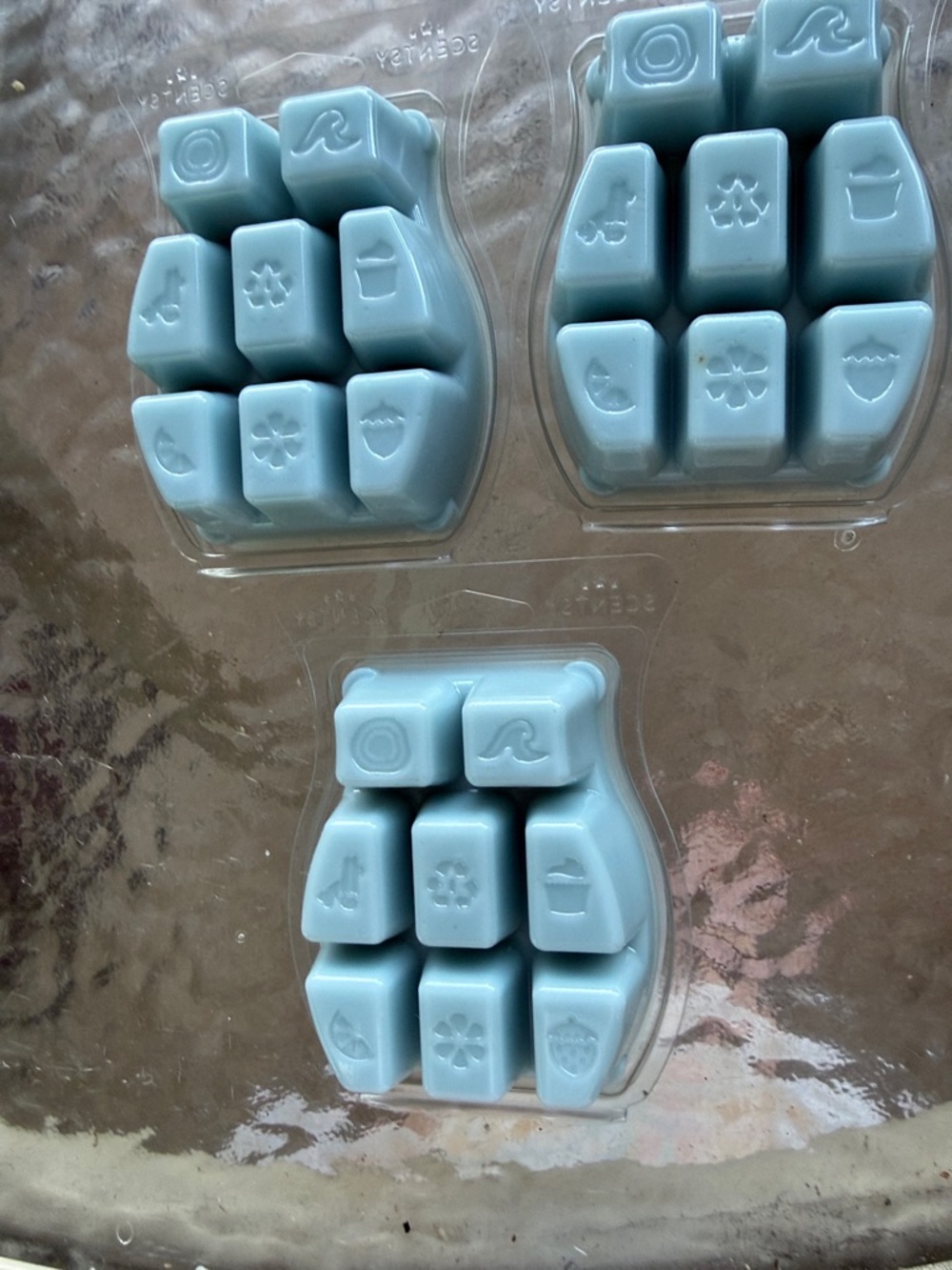 Scentsy Cinderella Wax Bar - Blue with Peach Floral Art 3 bars - Picture 3 of 3